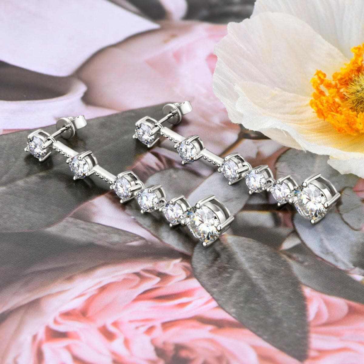 Luxurious Moissanite Silver Earrings - Love Salve